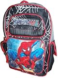 The Amazing Spider-Man Black Color School Bag / Backpack with Black and Red Strap