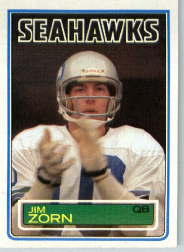1983 Topps # 393 Jim Zorn Seattle Seahawks Football Card - Shipped In Protective Screwdown Display Case!