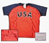 Jennie Finch Autographed Team USA Olympics Red Softball Jersey with
