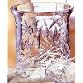 Click here to buy 8 High Handcut Crystal Bamboo Ice Bucket by Crystal Clear.