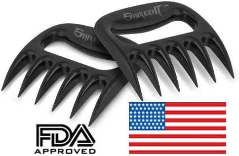 ShredIT! Meat Claws Set of 2- Pork Puller for Flawless Pulled Pork- Meat Shredder Pork, Beef, Chicken - Meat Handler Carving Forks for Shredding Lifting, Mixing and BBQ - Pulled Pork Tool for Pork Butts, Pork Shoulders