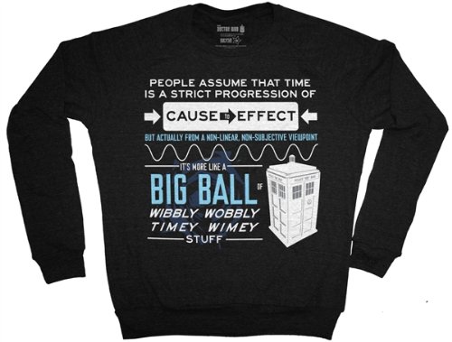 Doctor Who Wibbly Wobbly Long Sleeve Crew Fleece