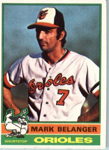 1976 Topps #505 Mark Belanger Baltimore Orioles Baseball Card In a Protective Screwdown Display Case