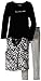 Calvin Klein Little Girls' Animal Print Fur Vest with Tee and Pants