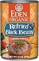 Eden Organic Canned Beans, Refried Black, 16-Ounce Cans (Pack of 12)