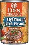 Eden Organic Canned Beans, Refried Black, 16-Ounce Cans (Pack of 12)