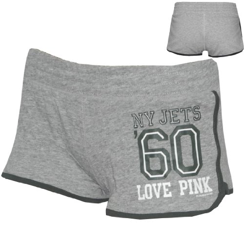 WOMENS Pink Victoria's Secret NFL New York Jets #60 Sports Shorts - Grey (Size: S) at Amazon.com