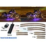 10pc Purple LED Flexible Motorcycle Light Kit by LedGlow