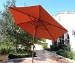 7.5ft aluminum market umbrella crank & tilt color in Terra