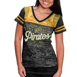 MLB Touch by Alyssa Milano Pittsburgh Pirates Ladies Coop Premium T-Shirt - Black (XX-Large)