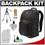 Case Logic Digital SLR Camera Backpack Case (Black) (SLRC-206) + (2) LP-E8  ....