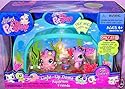 Littlest Pet Shop Figures Exclusive Playset Light Up Dome Aquarium Friends (With 2 Littlest Pets!)