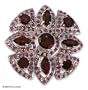 Garnet and ruby brooch, 'Sweetness' 2" W 2" L