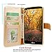 Cellularvilla S6 Active Case, [Stand Feature] Flower Texture Wallet Case [Diamond Jewel] Premium [Bling Luxury] PU Leather Flip Cover [Card Slots] for Samsung Galaxy S6 Active G890 (Golden Bling)