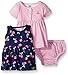 Gerber Baby Three-Piece Dress and Diaper Cover Set, Cherries/Exclusive, 18 Months