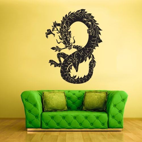 Wall Vinyl Sticker Decals Decor Art Bedroom Design Mural Dragon Ethnic Chineese Symbol Japan (Z2328)