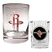 Houston Rockets NBA Rocks Glass & Square Shot Glass Set - Primary Logo by Great American Products