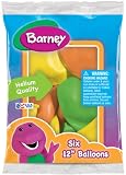 Pioneer® National Latex Barney ©2007 Lyons Partnership, L.P. 12" Assorted Color Balloons (Pack of 36)
