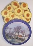 Gourmet Food : Scott's Cakes 1 lb. Apricot Butter Cookies in a Homestead Tin