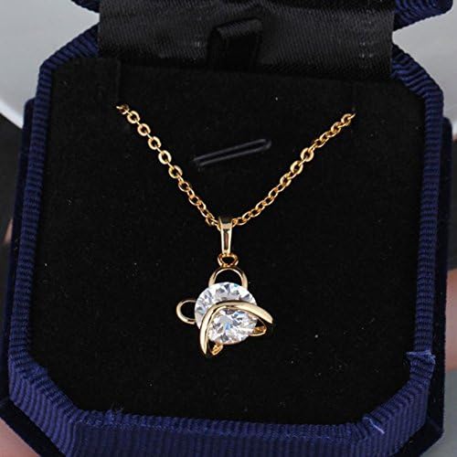 Hot sale Gold Cubic Zirconia round shape design for women and girls Pendant Necklace yilia