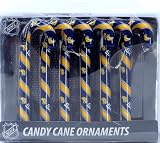 Buffalo Sabres NHL Candy Cane Ornament Set of 6