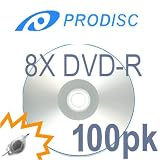 Prodisc 8X DVD-R shiny silver in 50 pc/cakebox - 100 Pack - Kit includes keychain LED light