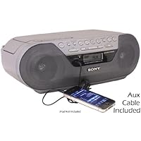 Sony CFD-S05 CD Radio Cassette Recorder with Auxiliary Cord