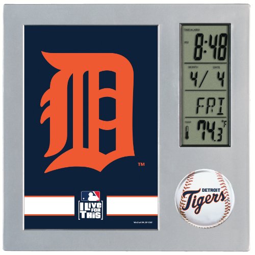 MLB Detroit Tigers Digital Desk Clock