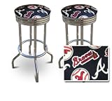 2 Atlanta Braves Baseball MLB Print Soft Specialty / Custom Barstools Set