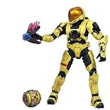 Halo 3 McFarlane Toys Series 5 (2009 Wave 2) Exclusive Action Figure PALE YELLOW Spartan Soldier EVA (Needler and Flare)