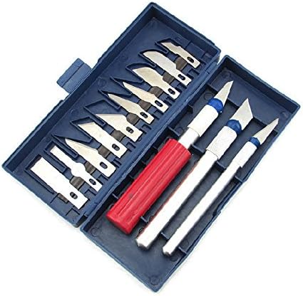 16pc Hobby Razor Knife Set w/Blades w/Case (Exacto Blades fits knife) Stencil