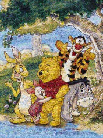 51ws0FMrkCL Buffalo Games Disney Photomosaic Winnie the Pooh and Friends 1026 Piece Jigsaw Puzzle