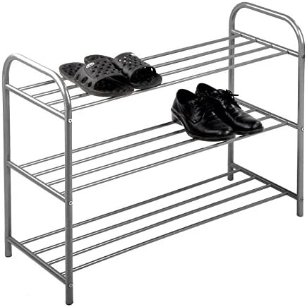 NRFI Portable Metal Storage Shoe Rack-made From Metal Built to Last 3 layers