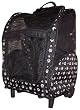 Wheeled Pet Carrier - Classic Paw Print - Black & White