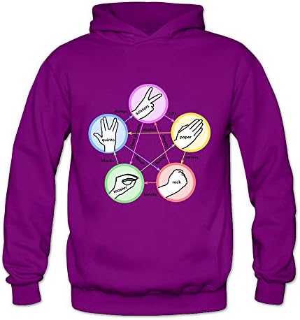 Rock Scissors Paper Toaster Quinto Custom Made Ladies Handmade Long Sleeve Sweatshirts Purple