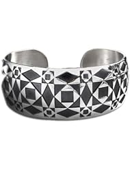 Sterling Silver American Quilt Storm At Sea Bracelet. Made in USA.