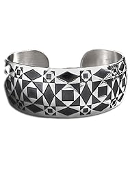Sterling Silver Storm At SeaAmerican Quilt Bracelet. Made in USA.