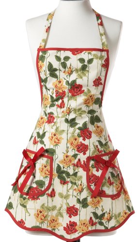 Jessie Steele Ava Bib Apron, Fall Roses