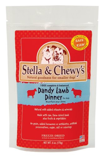 Stella & Chewy's Freeze Dried Dog Food for Adult Dogs, Lamb Patties, 12 Count, 6 Ounce Bag