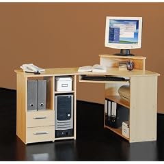 4505- 137cm - Eck-Schreibtisch - Computertisch, in buche