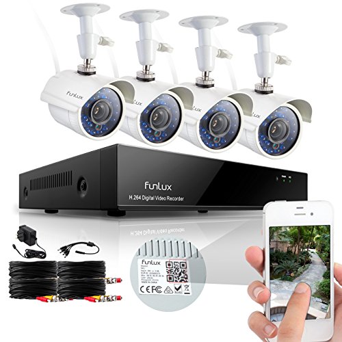 2Y1Cheap On Days Funlux 8CH Surveillance Security Camera System QR