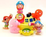 Kindergeschenke Set PIRATENTOCHTER ELLY mit Duschgel und Badespielzeug als Kindertagsgeschenke