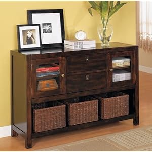 Sofa Table With Baskets Sofa Table With Baskets
