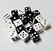 20x Black and White 10mm Dice With Dots