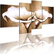 Bild auf LEINWAND + 4 TEILIG + Blumen Kalien ELEGANZ Wandbilder 22627 + 84x60 cm +++ RIESEN BILDER AUSWAHL IN UNSEREM HAENDLERSHOP +++