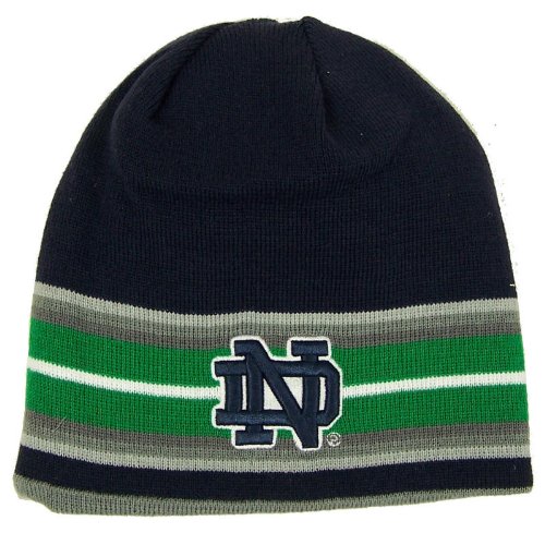 NOTRE DAME FIGHTING IRISH REVERSIBLE BEANIE KNIT HAT CAP