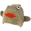 100% Wool Nepal Winter Cute Gray Fish Animal Fleece Lined Beanie Ski Cap Hat