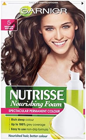 3 x Garnier Nutrisse Nourishing Foam Spectacular Permanent Colour 5 Medium Brown