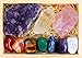 Premium Grade Crystals and Healing Stones in Wooden Display Box - 7 Tumbled Chakra Gemstones, Amethyst Crystal, Rose Quartz, Quartz Crystal Point + Guide & Instructions - Gift Kit