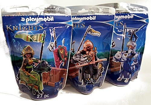 PLAYMOBIL Eagle Lion Wild Horse Tournament Knights Play Set Bundle 5355 5356 5357